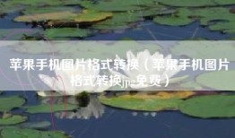 苹果手机图片格式转换（苹果手机图片格式转换jpg免费）