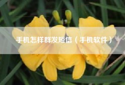 手机怎样群发短信（手机软件）