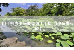 用手机当电脑麦克风（手机 当电脑麦克风）