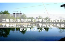 苹果笔记本电脑充不进电怎么办为什么苹果手机充不进去电「苹果笔记本电脑充不进电怎么办」