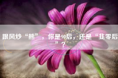 跟风炒“熊”，你是90后，还是“韭零后”？