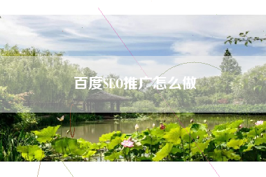 百度SEO推广怎么做